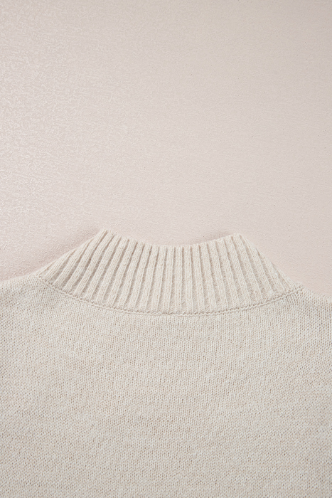 Mila Beaded High Bodycon Sweater