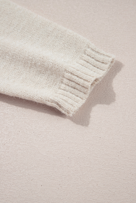 Mila Beaded High Bodycon Sweater