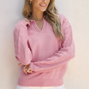  Mila Detail Knitted Notched Sweater