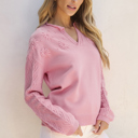  Mila Detail Knitted Notched Sweater