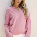  Mila Detail Knitted Notched Sweater