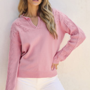  Mila Detail Knitted Notched Sweater