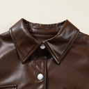  Mila Drawstring Hem Leather Jacket