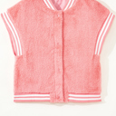 Gossamer Pink Large Mila Patchwork Winter Plush Vest