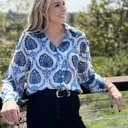  Mila Pattern Button Top