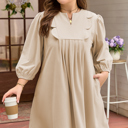  Mila Scallop Detail Mini PLUS Dress