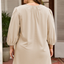  Mila Scallop Detail Mini PLUS Dress