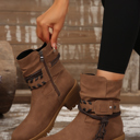 Chestnut Size 7 Mila Strap Side Zip Boots