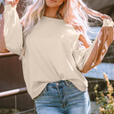  Mila Western Print Patch Long Sleeve Top