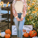  Mila Western Print Patch Long Sleeve Top