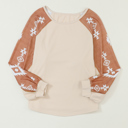  Mila Western Print Patch Long Sleeve Top