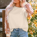 Apricot Medium Mila Western Print Patch Long Sleeve Top