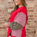  Milan Patchwork Sleeve Colorblock Sweatshirt