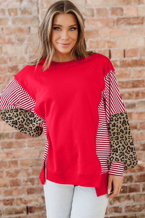 Milan Patchwork Sleeve Colorblock Sweatshirt