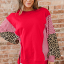  Milan Patchwork Sleeve Colorblock Sweatshirt