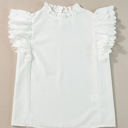  Milan Scalloped Ruffle Sleeve Top
