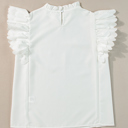  Milan Scalloped Ruffle Sleeve Top