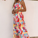  Milan Striped Trim Maxi Sundress