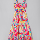  Milan Striped Trim Maxi Sundress