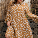  Miley Print Puff Sleeve PLUS Dress