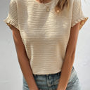 Apricot XXL Miley Ruffled Short Sleeve Blouse