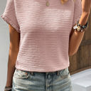 Pink XXL Miley Ruffled Short Sleeve Blouse