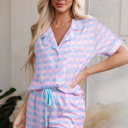 Purple Small Miley Short Sleeve Pajamas Set