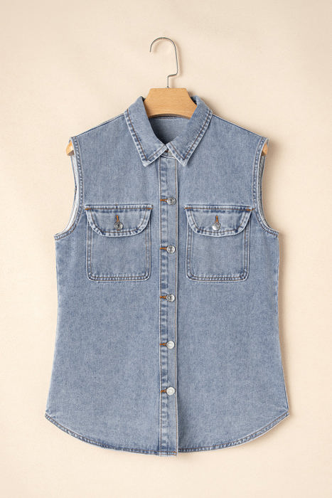 Miller Denim Flap Pocke Vest