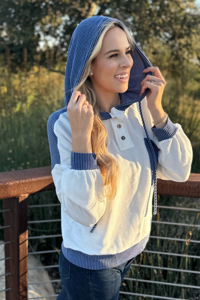 Millie Drawstring Hooded Top