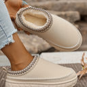 White Size 8.5 Millie Plush Winter Clog Slippers