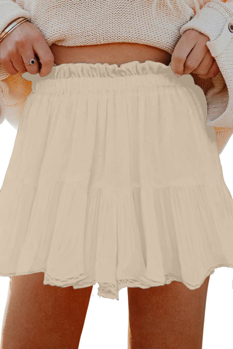Millie Trim Boho Ruffled PLUS Shorts