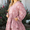  Miracle Surplice Tiered Ruffled PLUS Dress