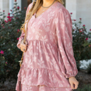  Miracle Surplice Tiered Ruffled PLUS Dress