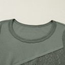  Miriam Ribbed Lace Patchwork Long Sleeve Top