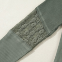  Miriam Ribbed Lace Patchwork Long Sleeve Top