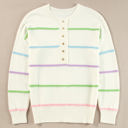  Miriam Stripes Baggy Henley Sweater