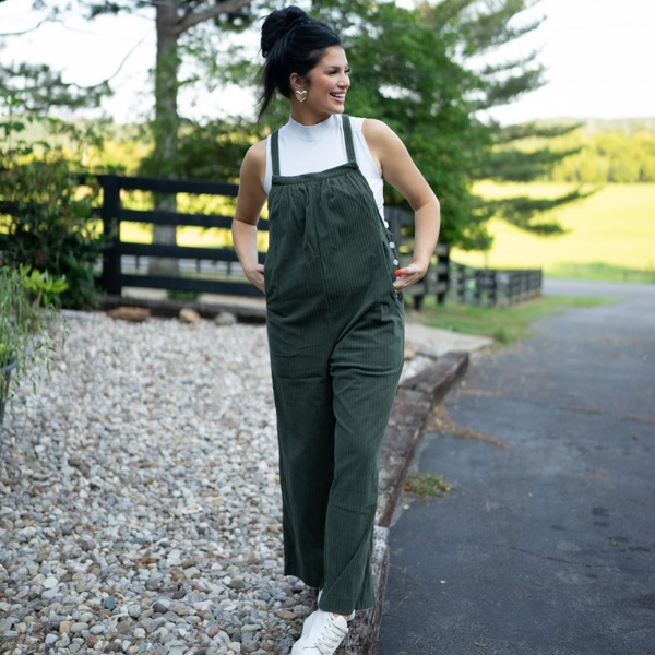 Reya Pocketed Loose Fit Corduroy Overall