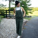  Reya Pocketed Loose Fit Corduroy Overall