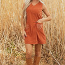  Molly Corduroy Western Embroidered Patched Pocket Mini Dress