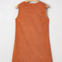  Molly Corduroy Western Embroidered Patched Pocket Mini Dress