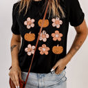  Molly Pumpkin Flower Graphic Top