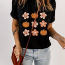  Molly Pumpkin Flower Graphic Top