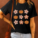  Molly Pumpkin Flower Graphic Top