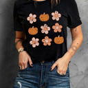  Molly Pumpkin Flower Graphic Top