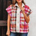  Molly Sherpa Plaid Jacket Vest
