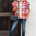  Molly Sherpa Plaid Jacket Vest