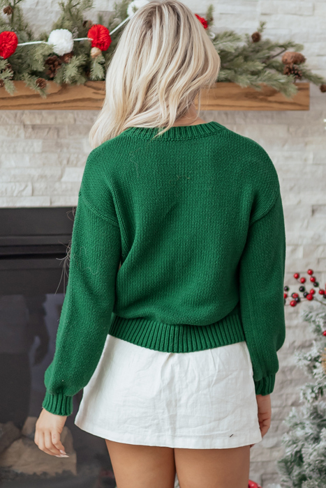 Monamara Bow Graphic Christmas Sweater