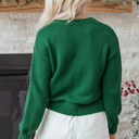  Monamara Bow Graphic Christmas Sweater