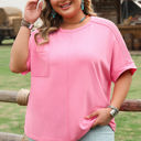  Morgan Plus Size Corded Pocketed Top