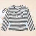  Morgan Stripe Starry Patch Casual Knit Top